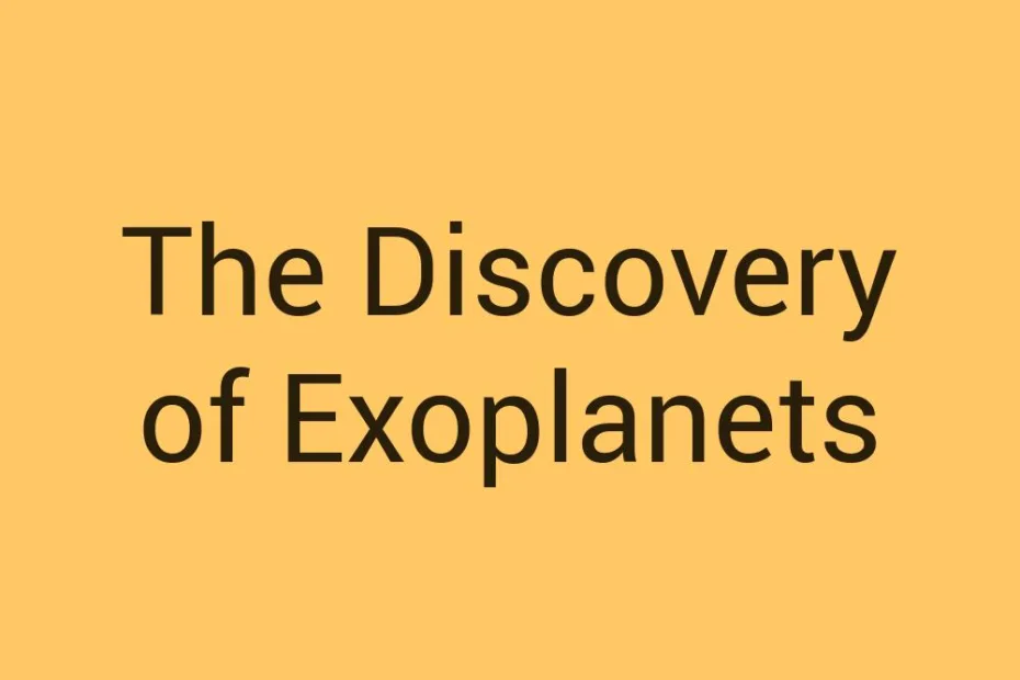 the-discovery-of-exoplanets