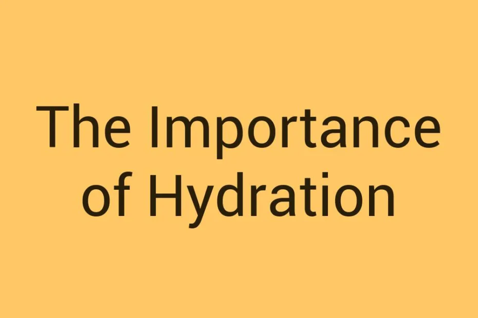 the-importance-of-hydration
