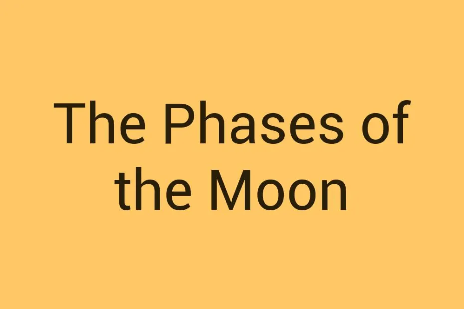 the-phases-of-the-moon