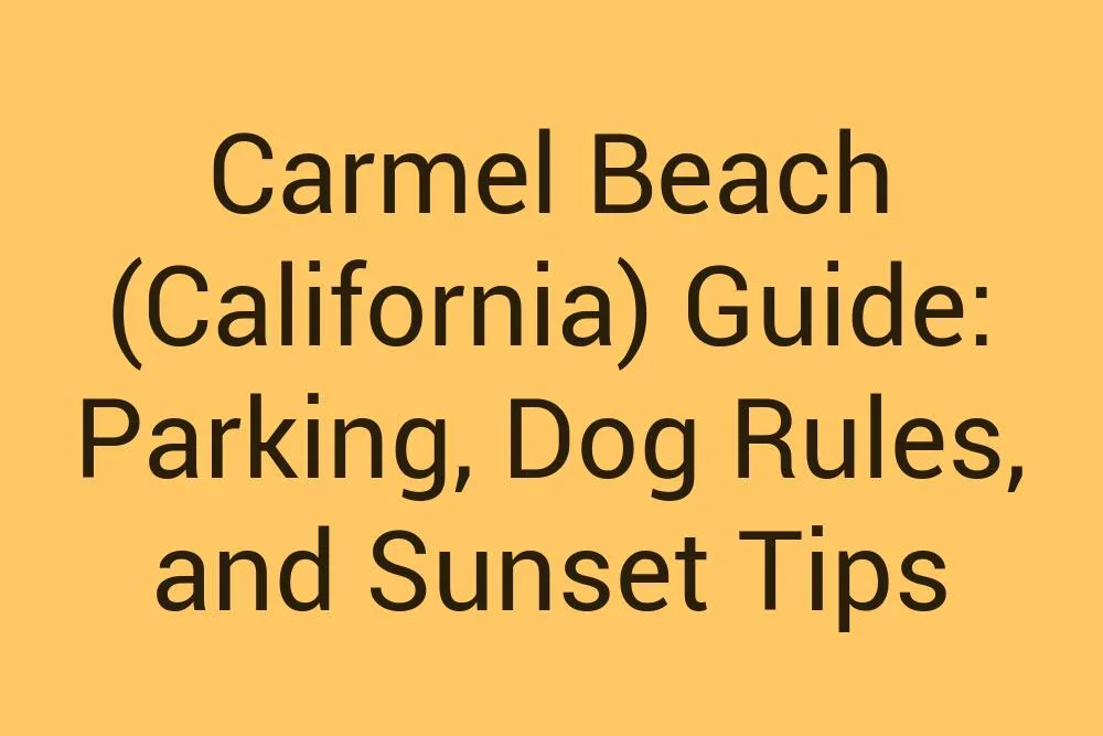 Carmel Beach California Guide Parking Dog Rules And Sunset Tips