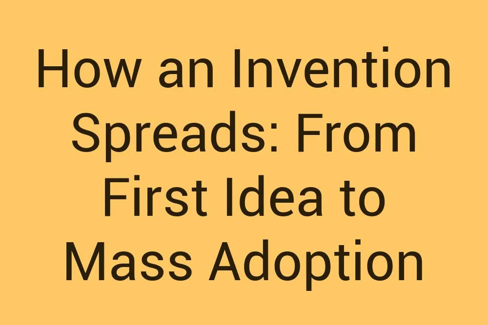 How An Invention Spreads From First Idea To Mass Adoption