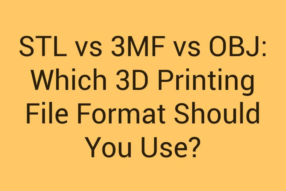 Stl Vs 3Mf Vs Obj Which 3D Printing File Format Should You Use