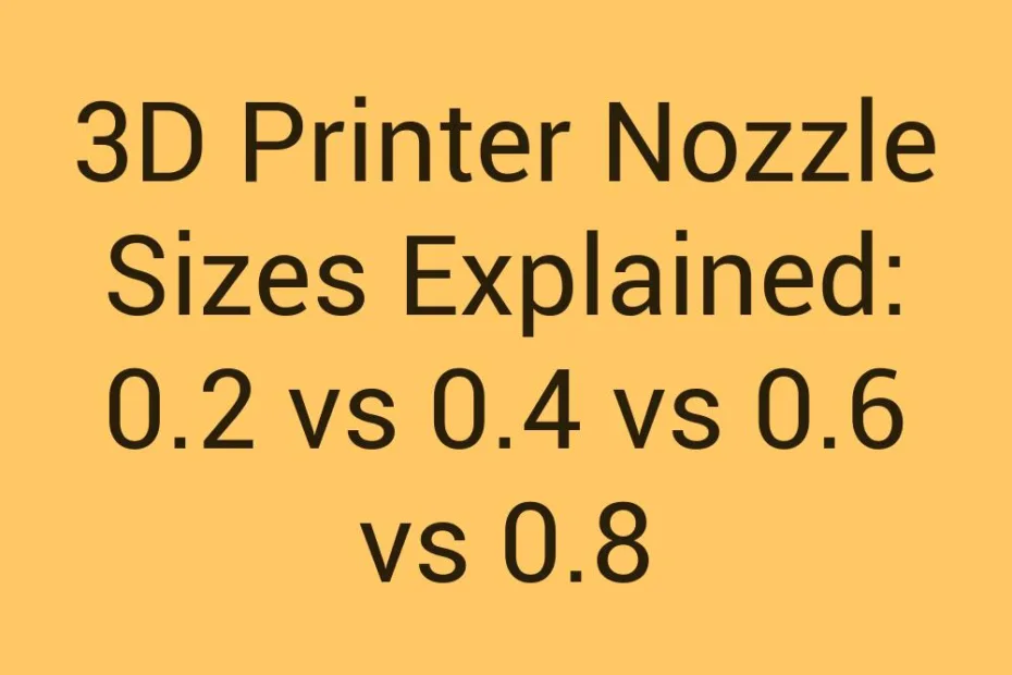 3D Printer Nozzle Sizes Explained 0 2 Vs 0 4 Vs 0 6 Vs 0 8