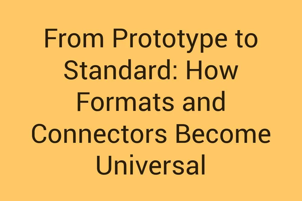 From Prototype To Standard How Formats And Connectors Become Universal